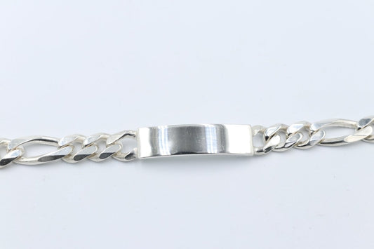 Sterling Silver Figaro ID bracelet IRB25