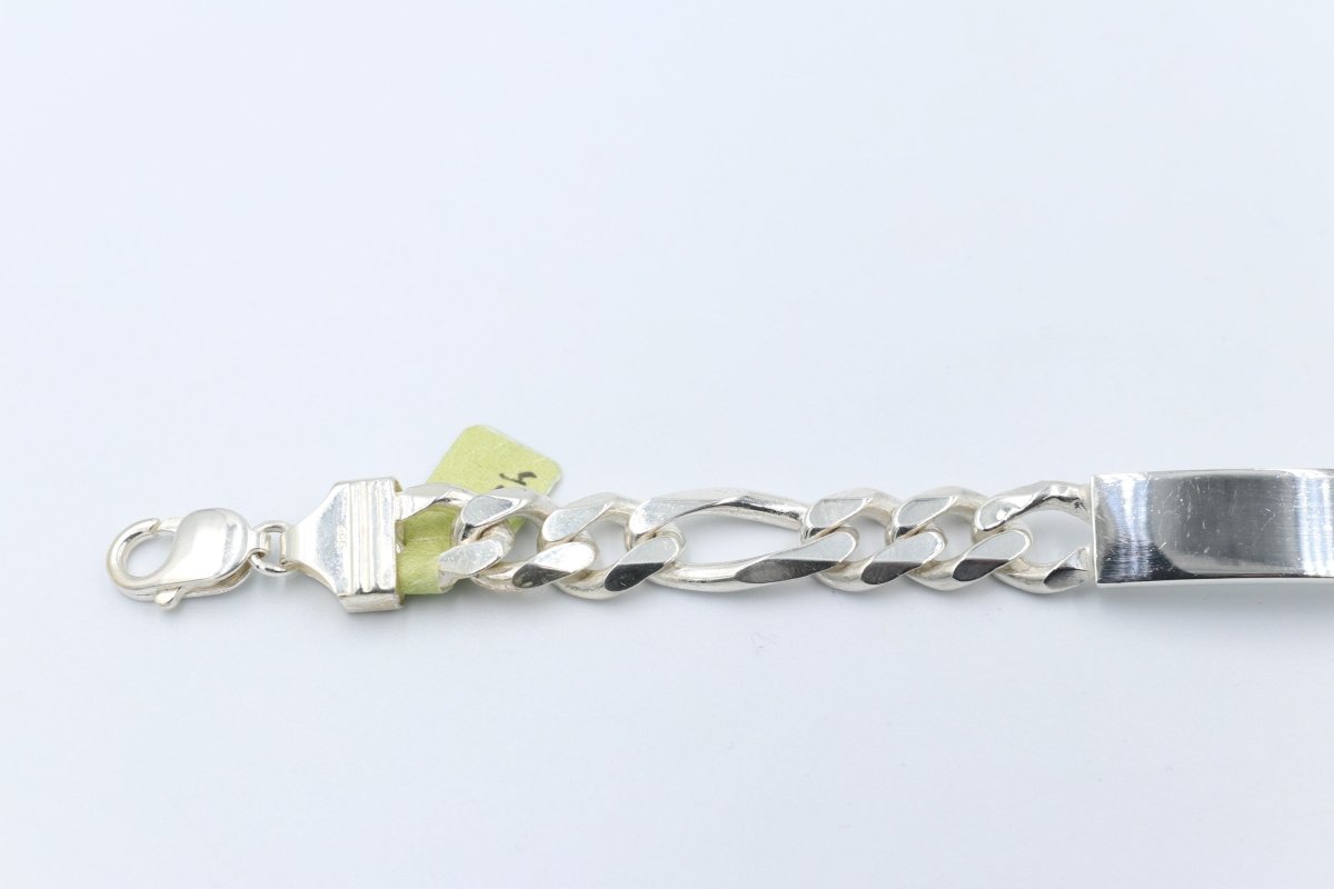 Sterling Silver Figaro ID bracelet IRB25