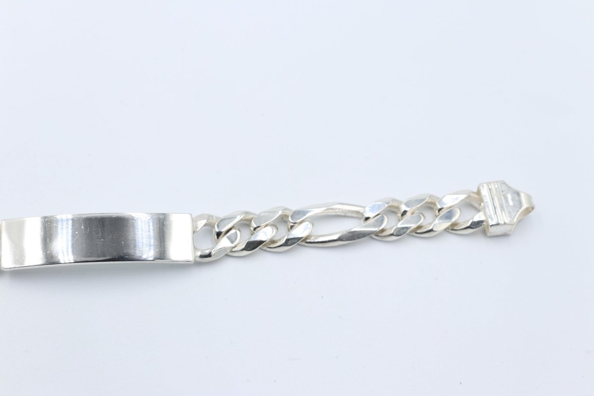 Sterling Silver Figaro ID bracelet IRB25