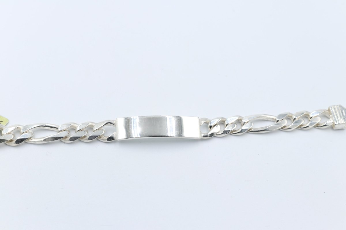 Sterling Silver Figaro ID bracelet IRB25