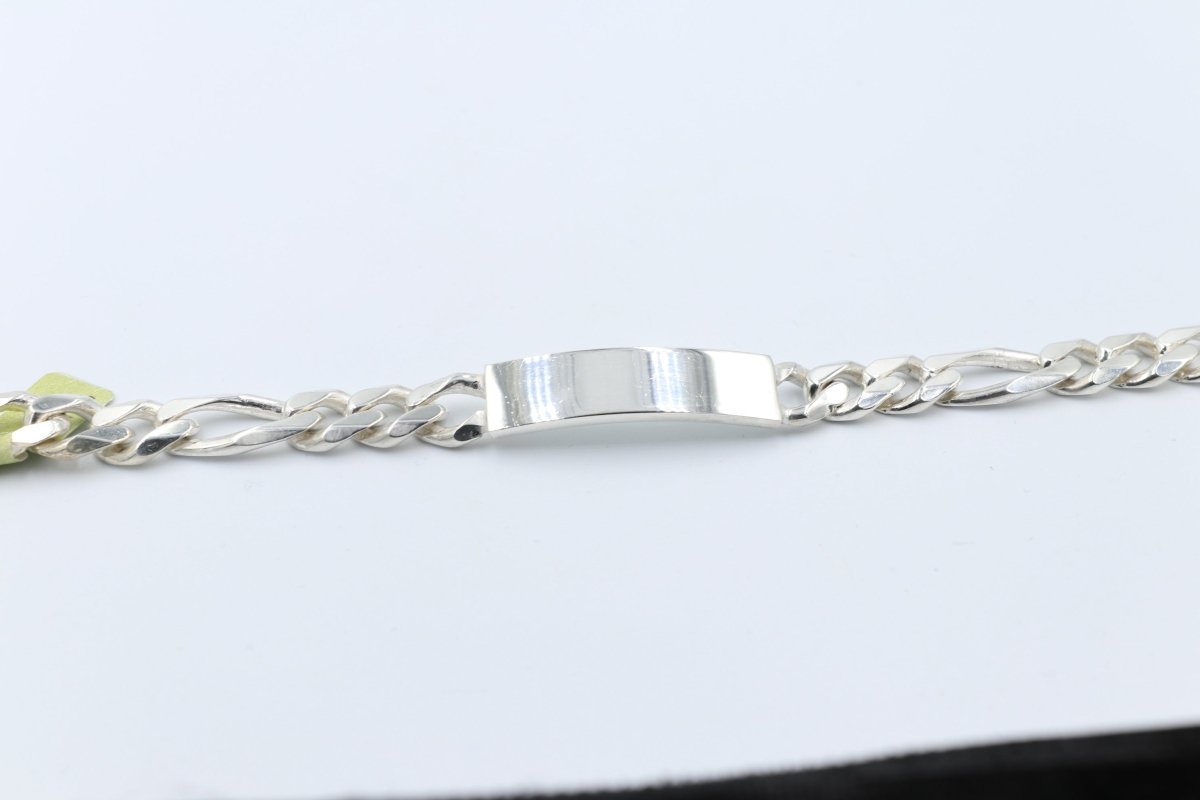 Sterling Silver Figaro ID bracelet IRB25