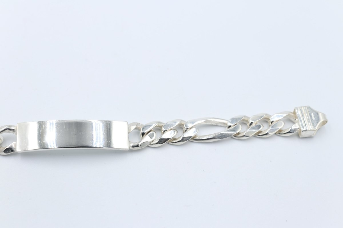 Sterling Silver Figaro ID bracelet IRB25