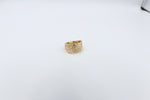 9ct Gold Solid Ring with Diamonds 11.32mm wide J3696