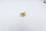 9ct Gold Solid Ring with Diamonds 11.32mm wide J3696
