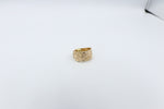 9ct Gold Solid Ring with Diamonds 11.32mm wide J3696