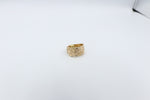 9ct Gold Solid Ring with Diamonds 11.32mm wide