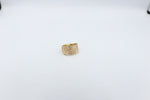 9ct Gold Solid Ring with Diamonds 11.32mm wide