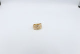 9ct Gold Solid Ring with Diamonds 11.32mm wide J3696