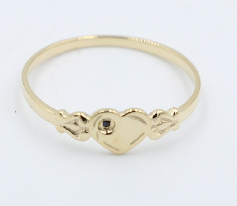 9ct Gold Girls Signet Ring Sapphire SYR2009S