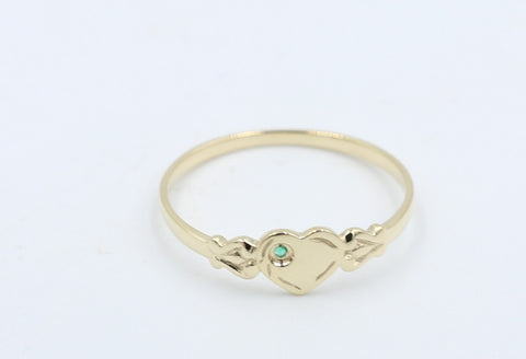 9ct Gold Girls Signet Ring Peridot SYR2009P