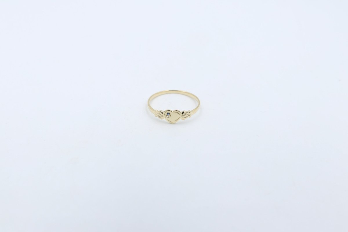 9ct Gold Girls Signet Ring Sapphire SYR2009CY