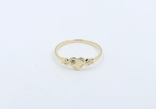 9ct Gold Girls Signet Ring Sapphire SYR2009CY