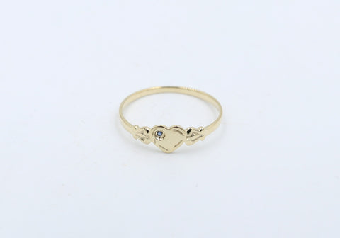 9ct Gold Girls Signet Ring Sapphire SYR2009CY