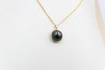 18ct Gold set Tahitian mabe pearl Pendent 10-11mm