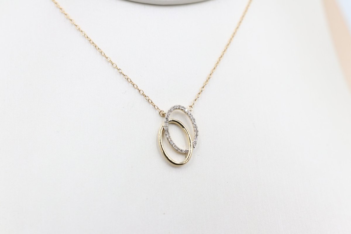 10ct Gold Diamond set Pendent with 10K gold chain