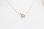 10ct Gold Diamond set Pendent with 10K gold chain