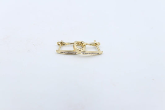 10K Gold Diamond Huggies TDW 0.10