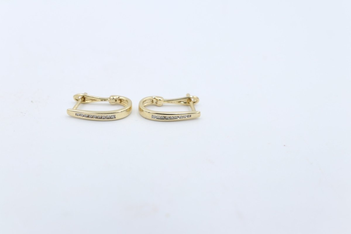 10K Gold Diamond Huggies TDW 0.10