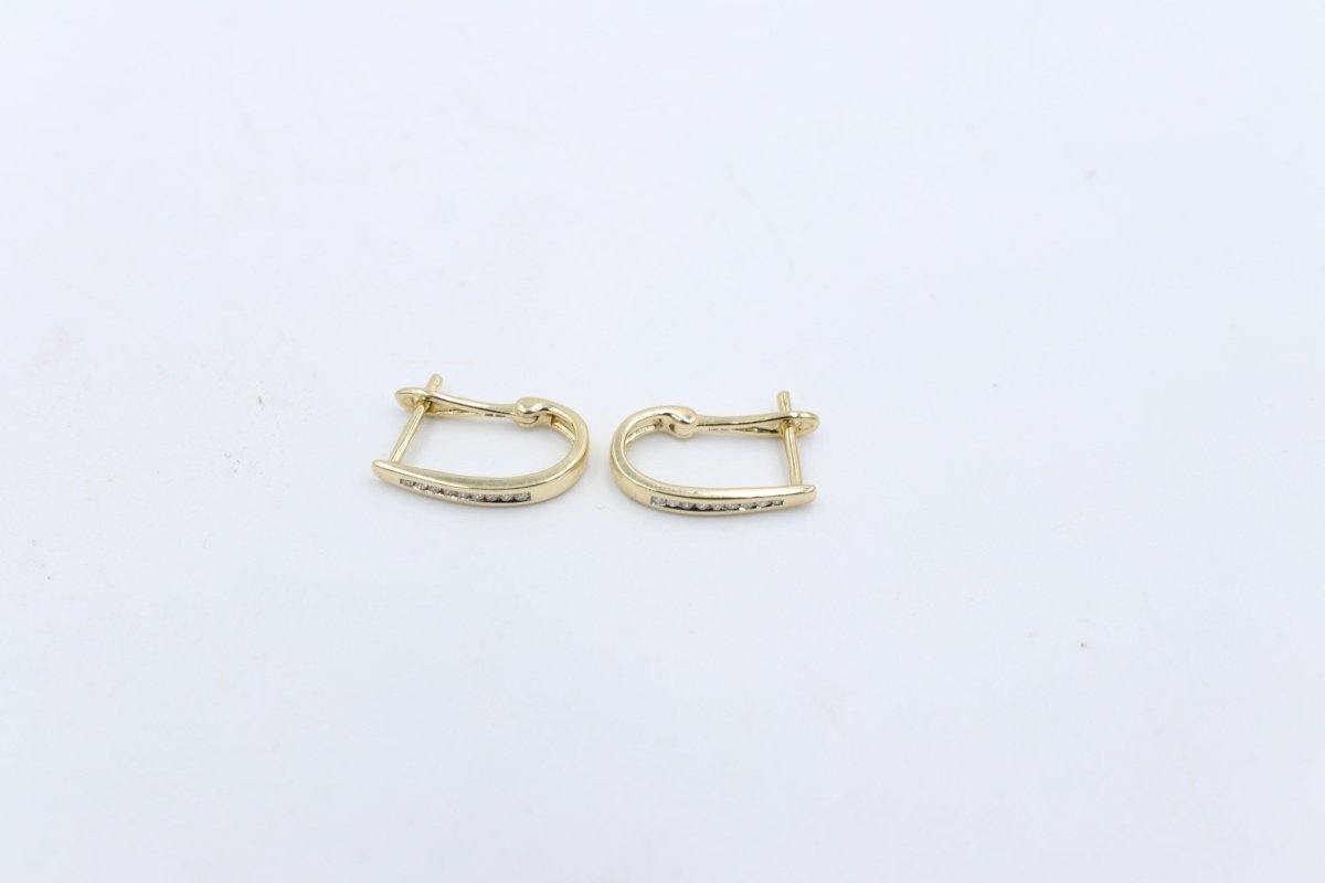 10K Gold Diamond Huggies TDW 0.10