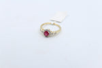 10K Gold Genuine Ruby & Diamond ring
