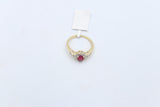 10K Gold Genuine Ruby & Diamond ring