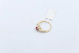 10K Gold Genuine Ruby & Diamond ring