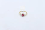 10K Gold Genuine Ruby & Diamond ring