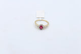 10K Gold Genuine Ruby & Diamond ring