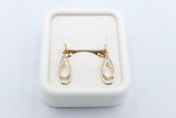 10K Gold Diamond Drop Earrings TDW 0.08ct
