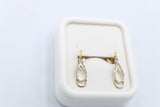 10K Gold Diamond Drop Earrings TDW 0.08ct