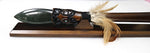 New Zealand Wood and Greenstone Taiaha with base WSSJ20T