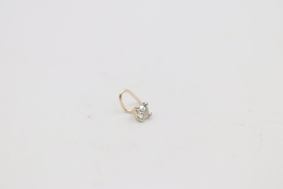 9ct Gold Genuine Diamond Nose Stud 0.07ct