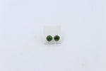 Stg Silver Greenstone Stud Earrings set in stg silver