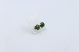 Stg Silver Greenstone Stud Earrings set in stg silver