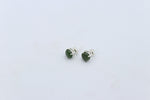 Stg Silver Greenstone Stud Earrings set in stg silver