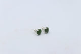 Stg Silver Greenstone Stud Earrings set in stg silver