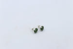 Stg Silver Greenstone Stud Earrings set in stg silver