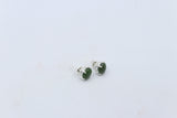 Stg Silver Greenstone Stud Earrings set in stg silver