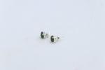 Stg Silver Greenstone Stud Earrings set in stg silver