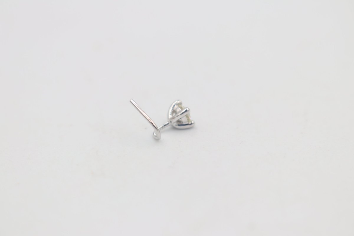 9ct White Gold Genuine Diamond Nose Stud 0.19ct