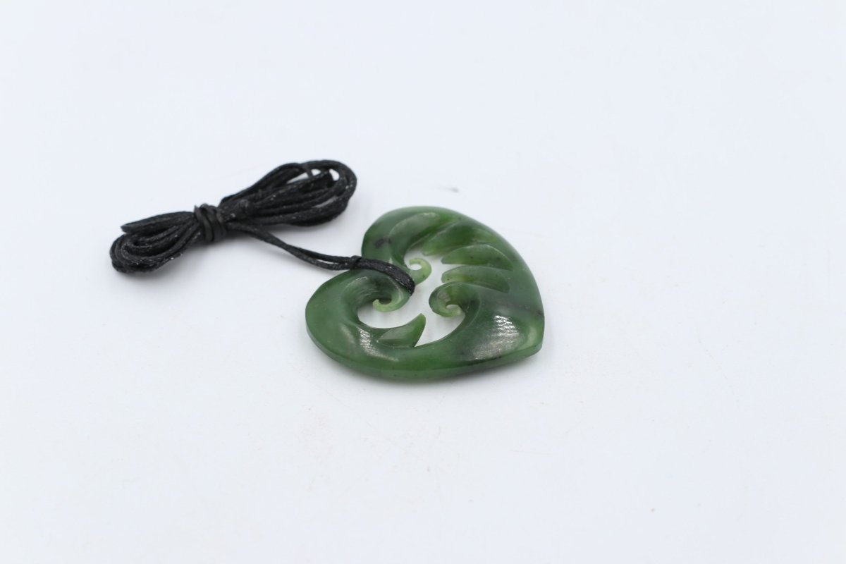 New Zealand Greenstone Heart Wave Heart