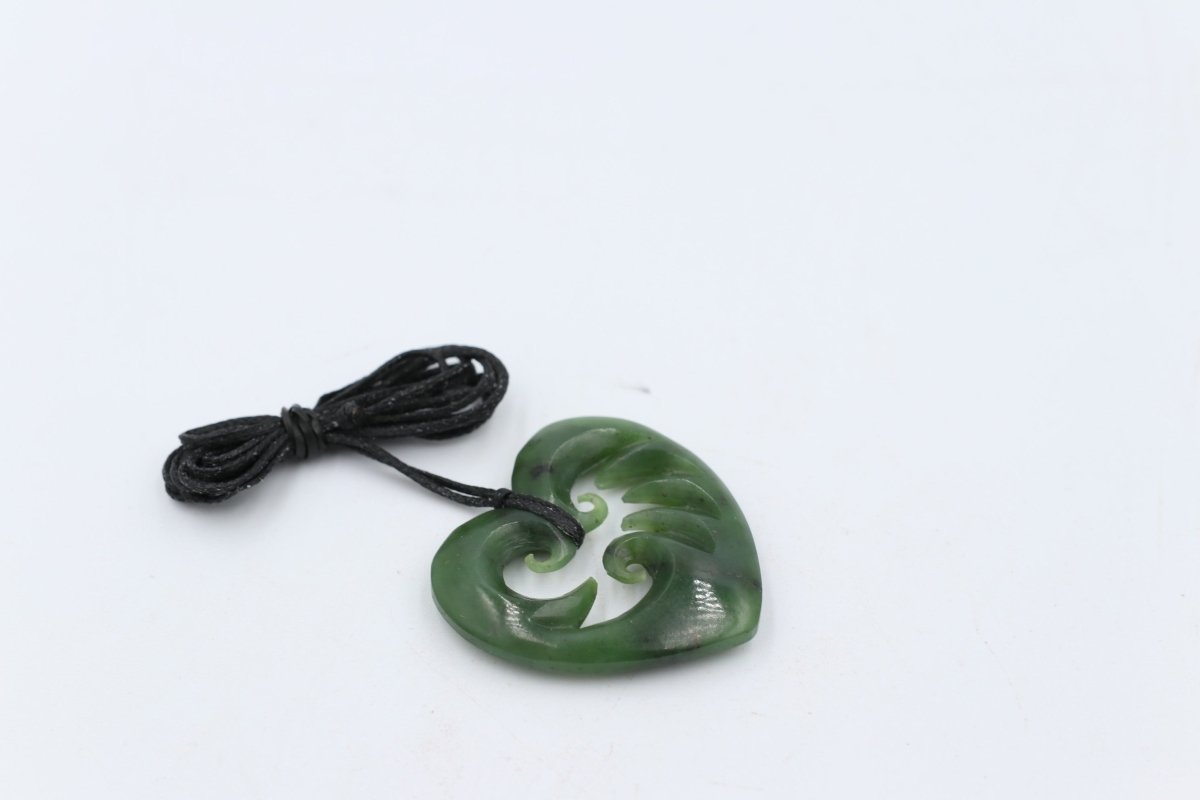 New Zealand Greenstone Heart Wave Heart