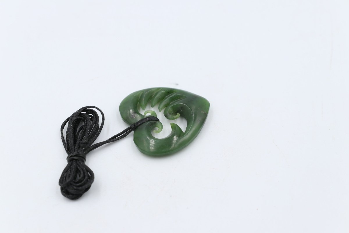 New Zealand Greenstone Heart Wave Heart