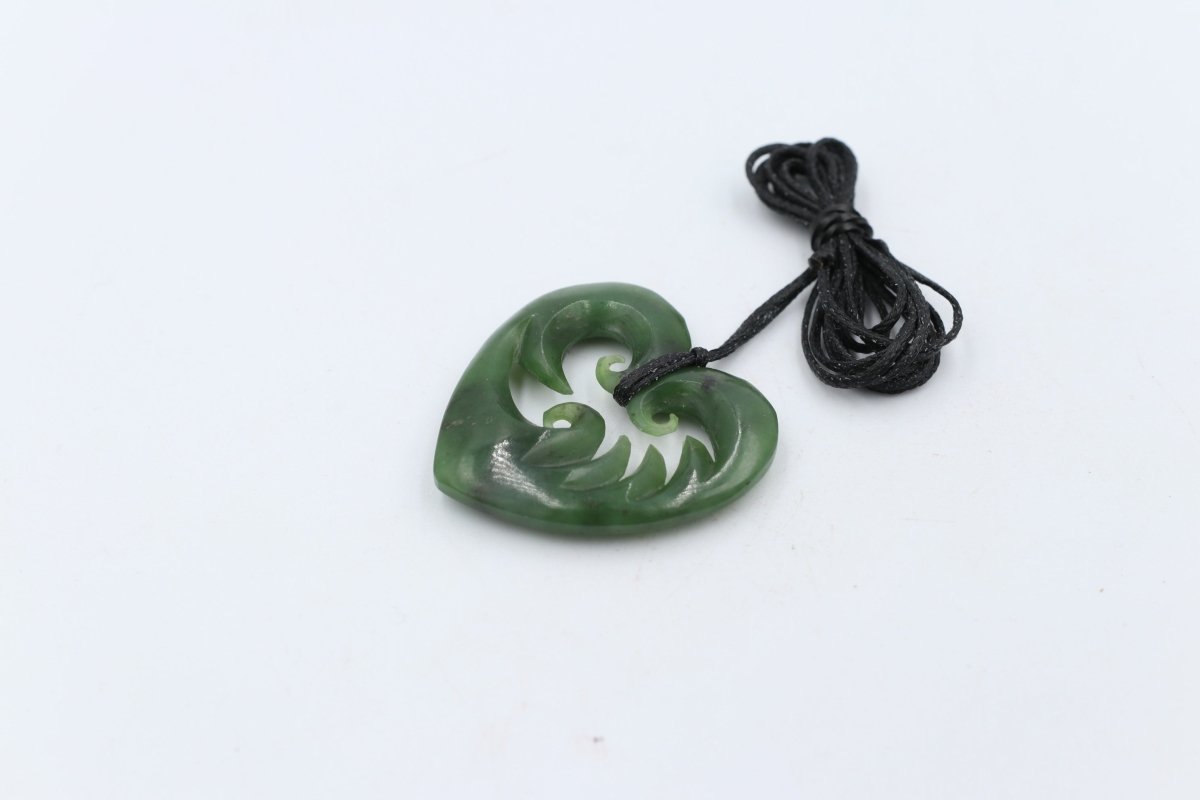 New Zealand Greenstone Heart Wave Heart
