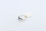 Stg Silver Mens Ring with Cushion Syn Blue Spinal