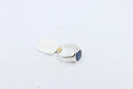 Stg Silver Mens Ring with Cushion Syn Blue Spinal