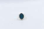 Stg Silver Mens Ring with Triplet Opal