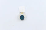 Stg Silver Mens Ring with Triplet Opal
