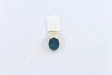 Stg Silver Mens Ring with Triplet Opal
