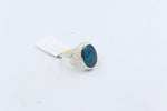 Stg Silver Mens Ring with Triplet Opal